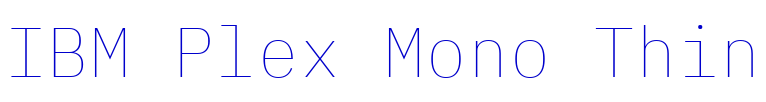 IBM Plex Mono Thin 字体